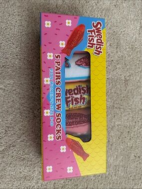 Swedish Fish Women's Pink Crew Sock Set - 5 Pairs